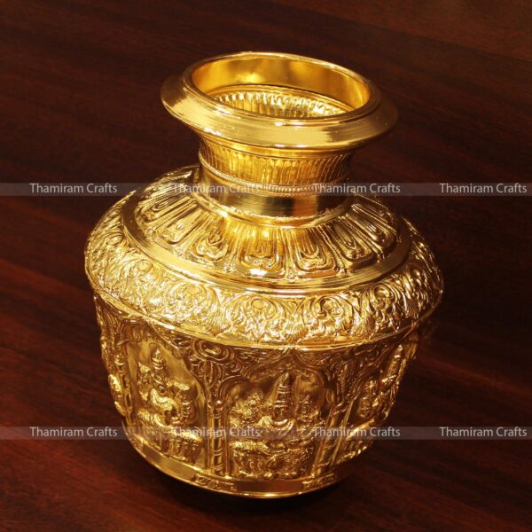 Gold plated Astalakshmi Kudam